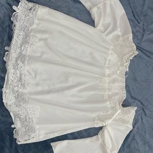 white off the shoulder top